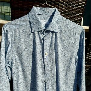 Eton casual dress shirt.  Athletic fit size 17